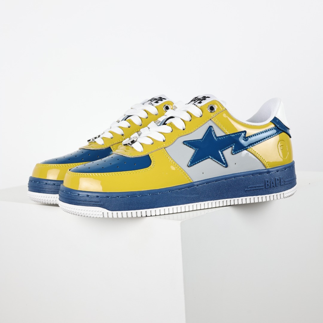 Bape Sta Low Top Sneakers Yellow
