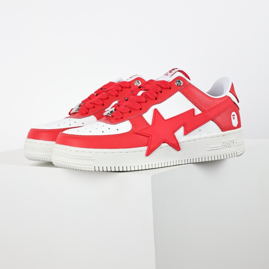 Bape STA Low-Top Sneakers Red