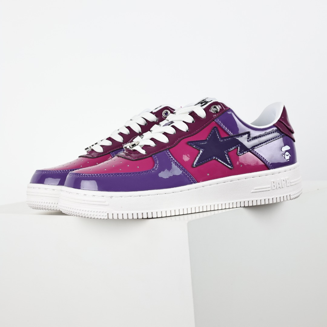 Bape Sta Patent Sneakers Purple
