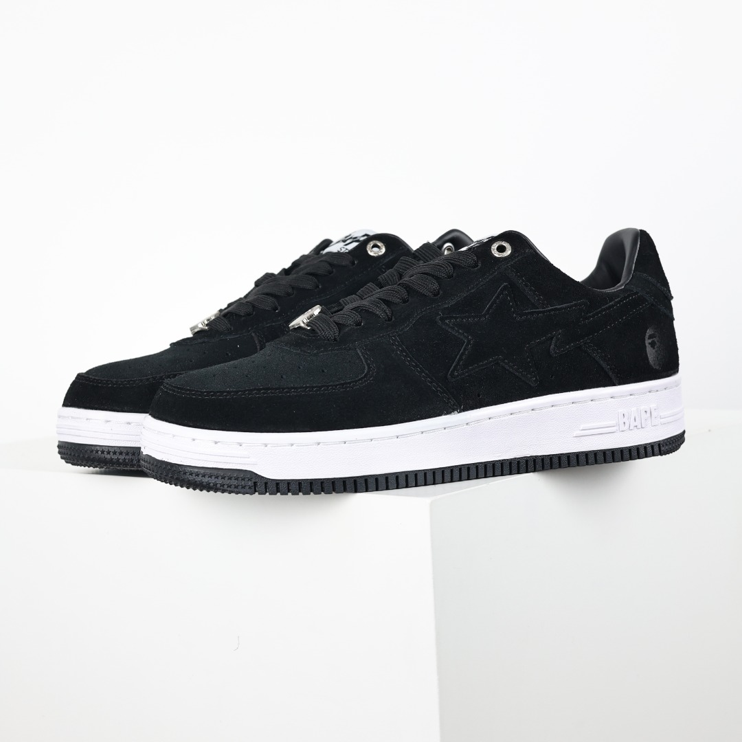 Bape STA Low-Top Sneakers Black/White