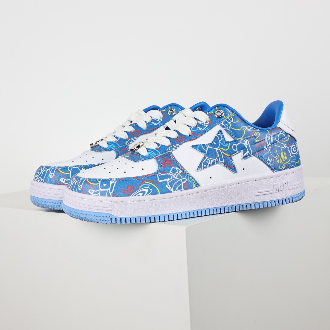 Bape Sta Graphic Sneakers Blue