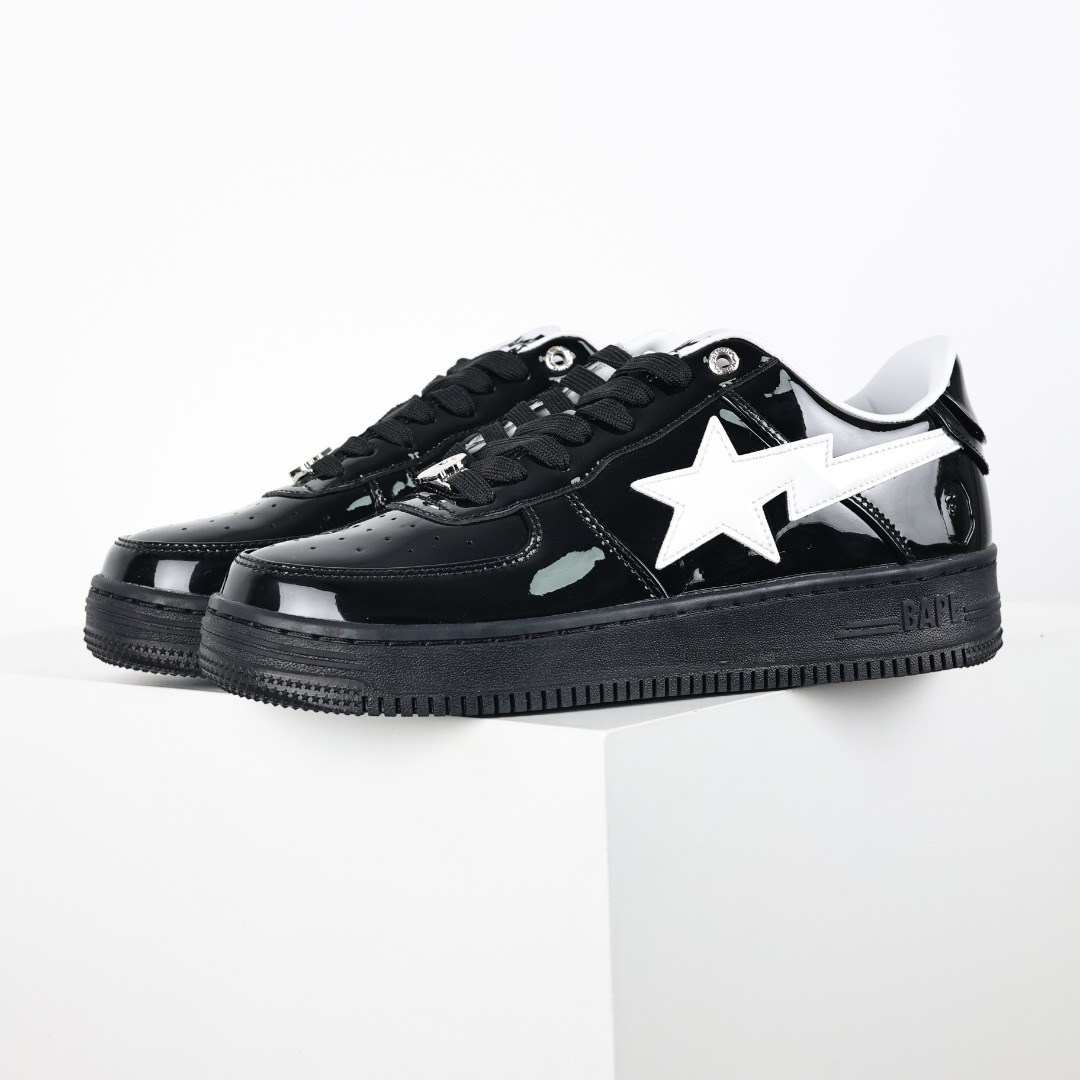 Bape Sta Patent Sneakers Black