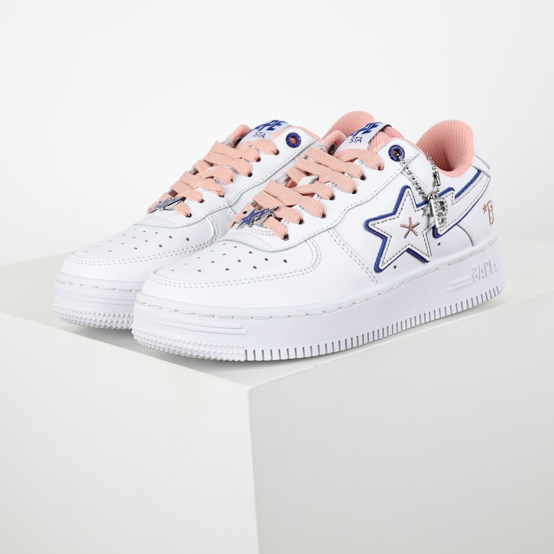 Bape Sta Low-Top Sneakers White Pink