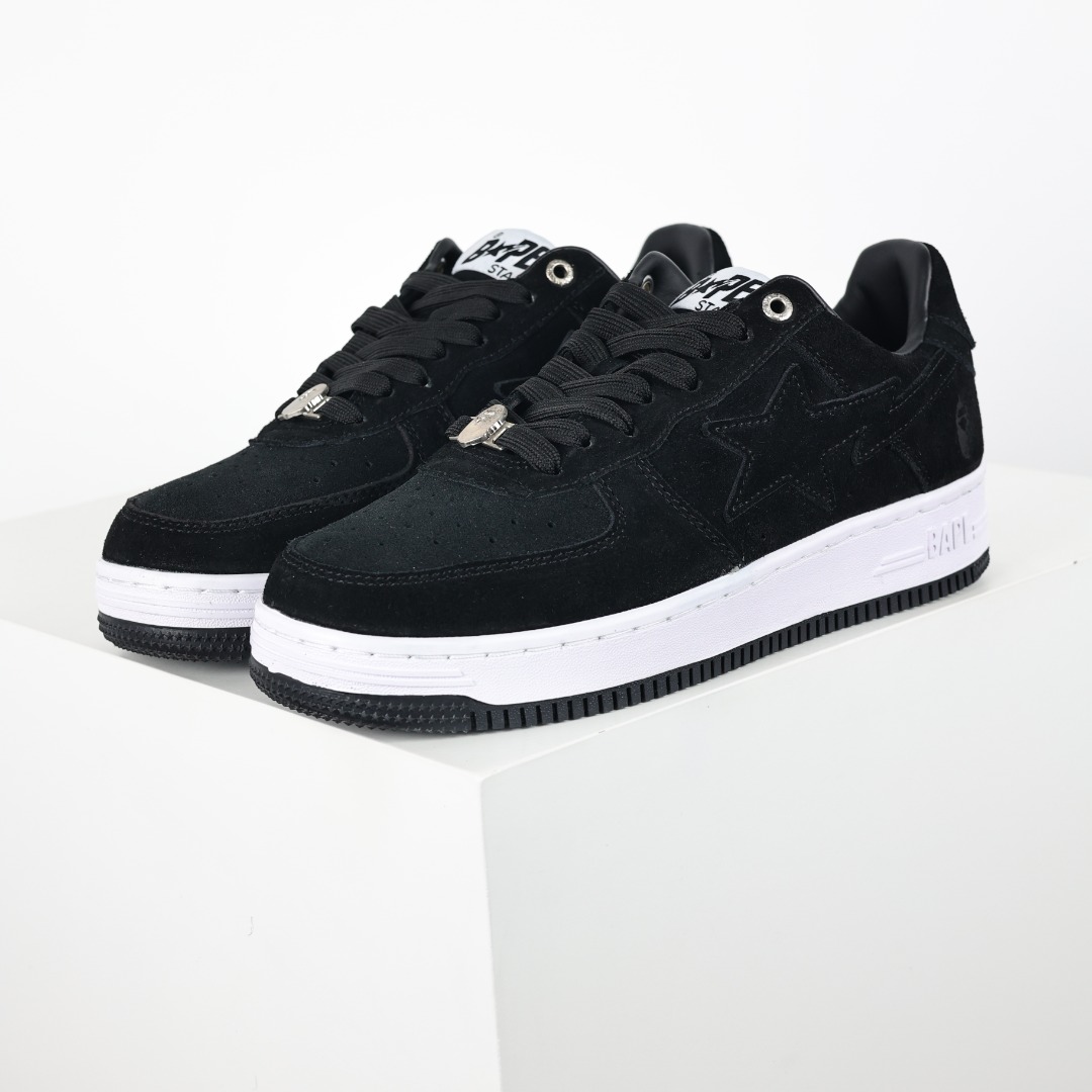 Bape STA Low-Top Sneakers Black/White