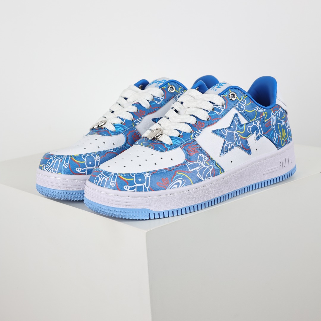 Bape Sta Graphic Sneakers Blue