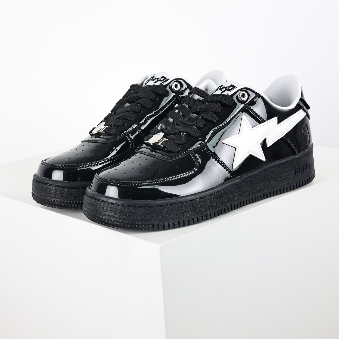 Bape Sta Patent Sneakers Black