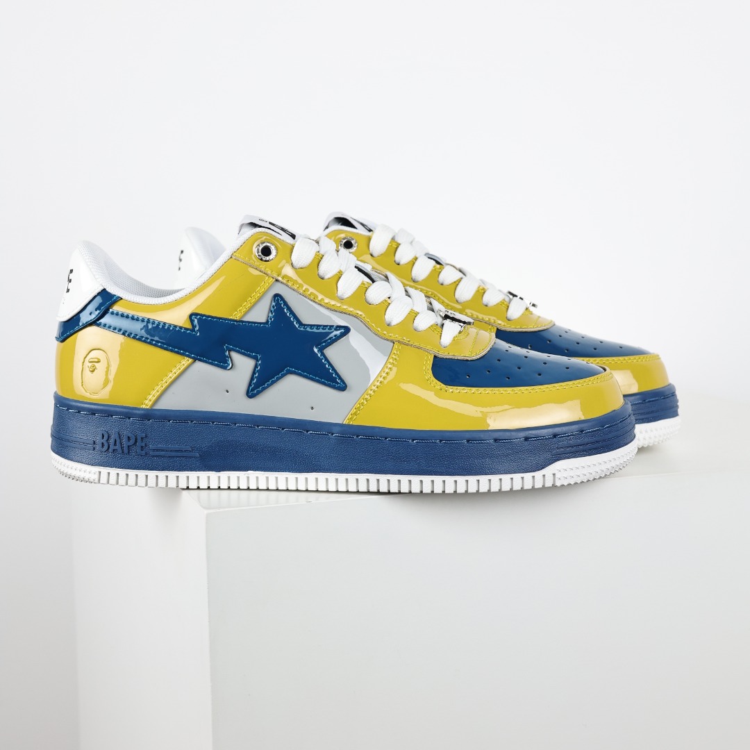 Bape Sta Low Top Sneakers Yellow