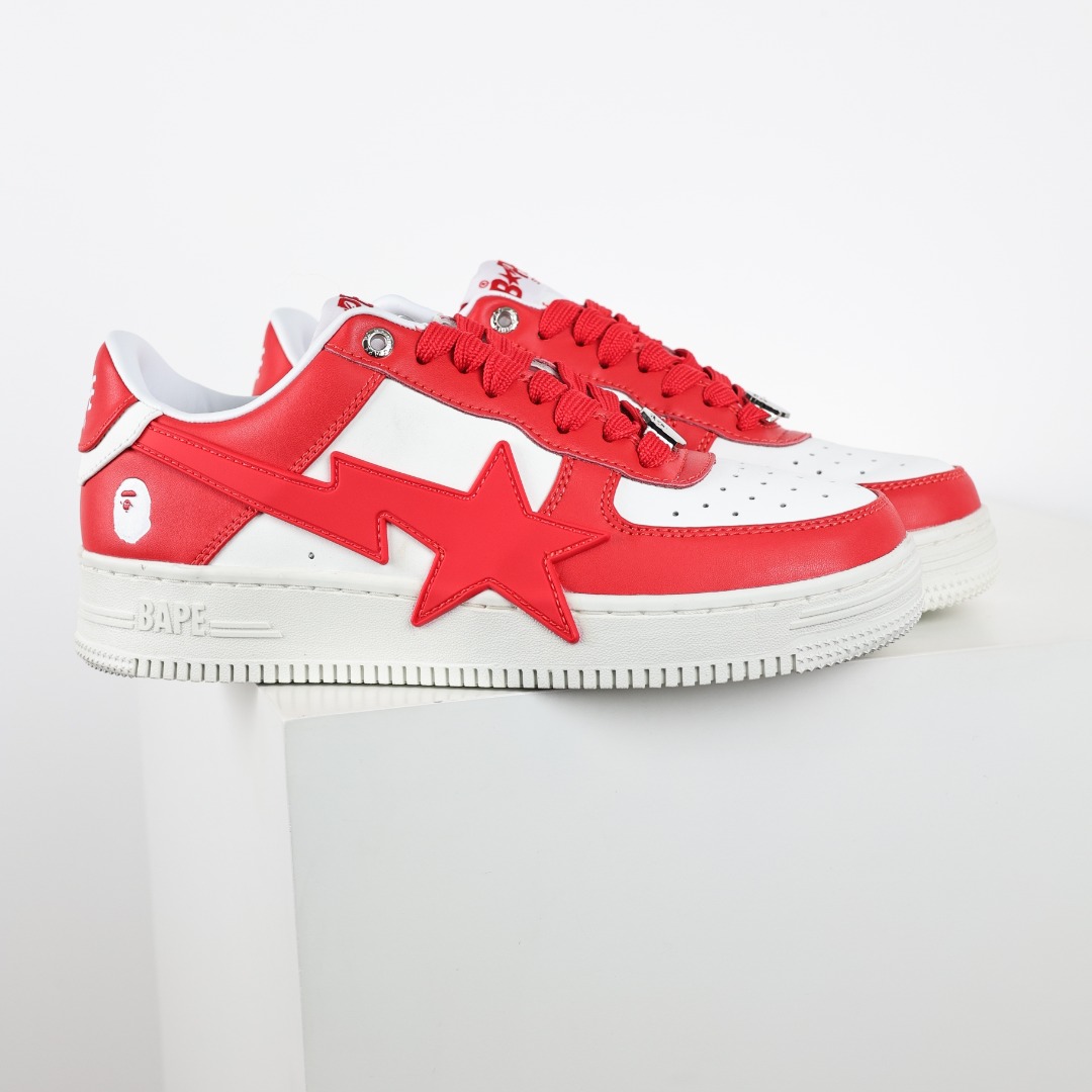Bape STA Low-Top Sneakers Red