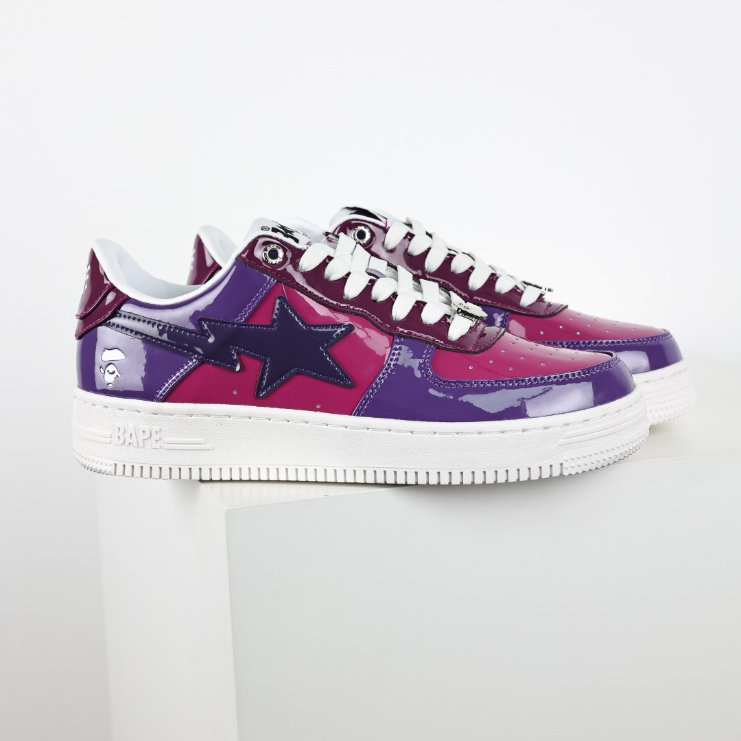 Bape Sta Patent Sneakers Purple