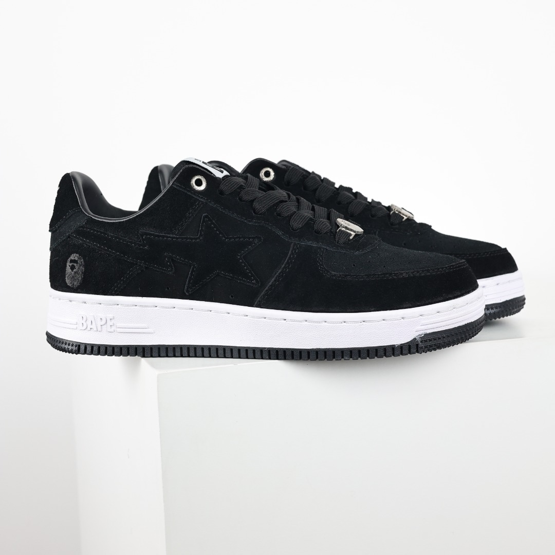 Bape STA Low-Top Sneakers Black/White