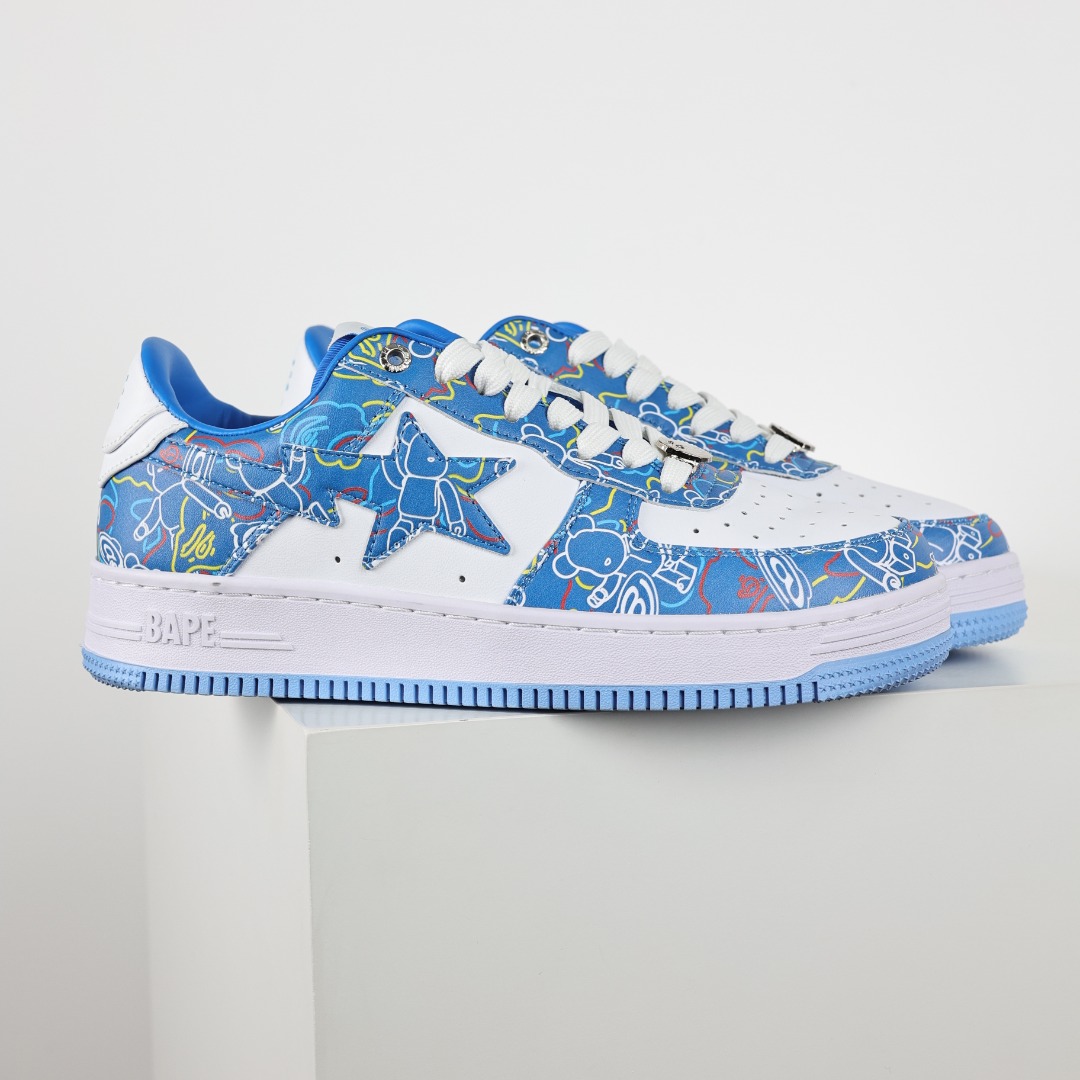 Bape Sta Graphic Sneakers Blue