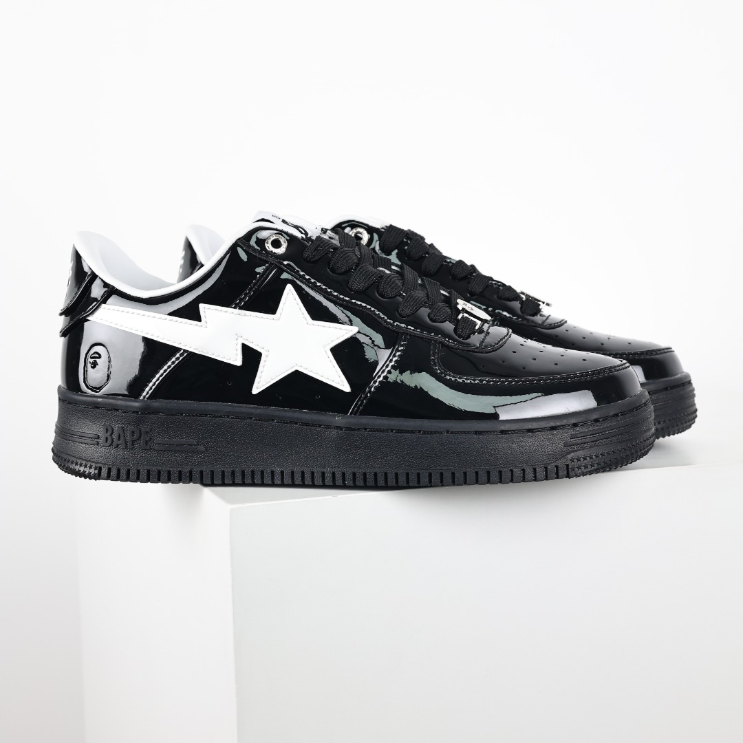 Bape Sta Patent Sneakers Black