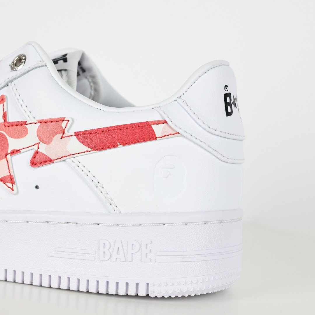 Bape STA Low Sneakers White Pink
