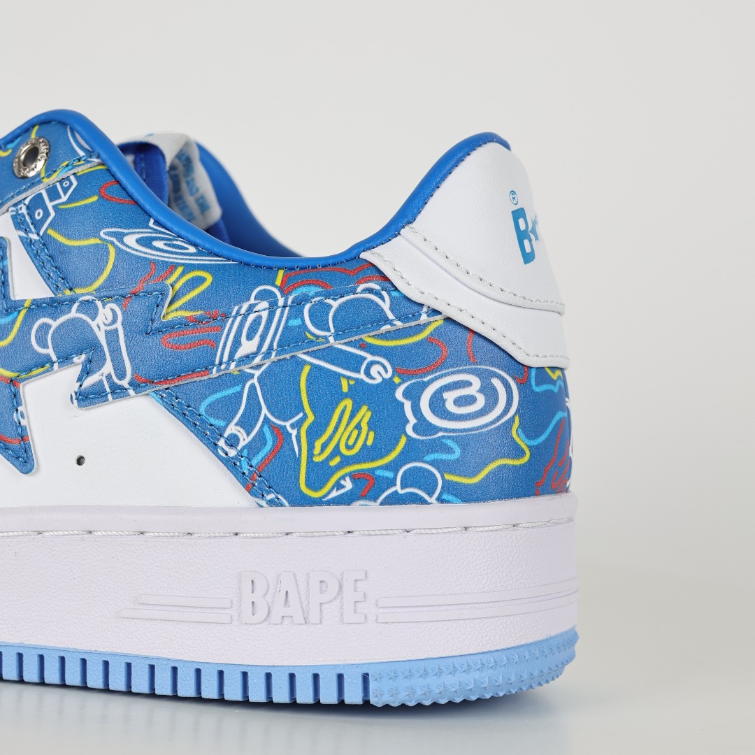 Bape Sta Graphic Sneakers Blue