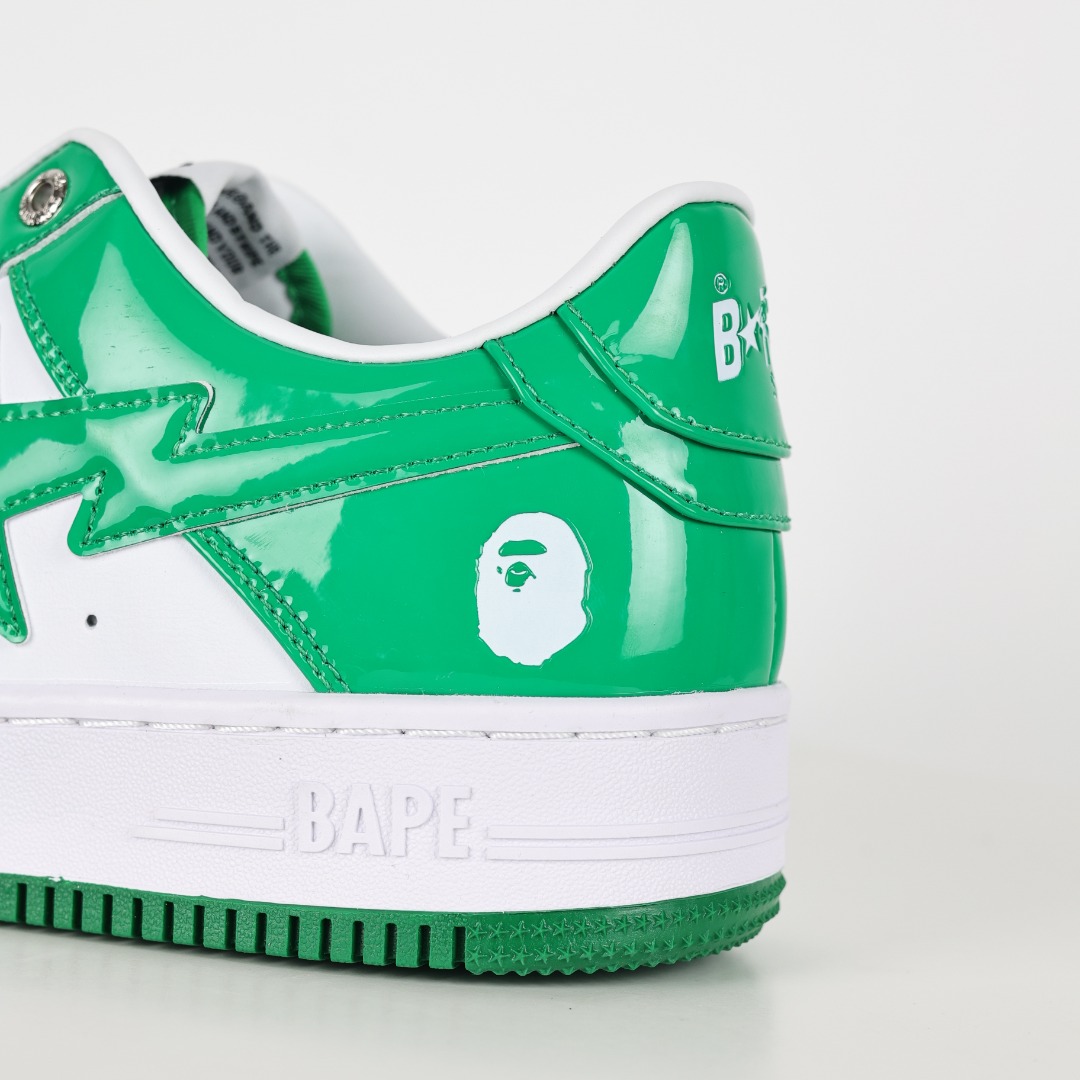 Bape Sta Patent Low Sneakers Green