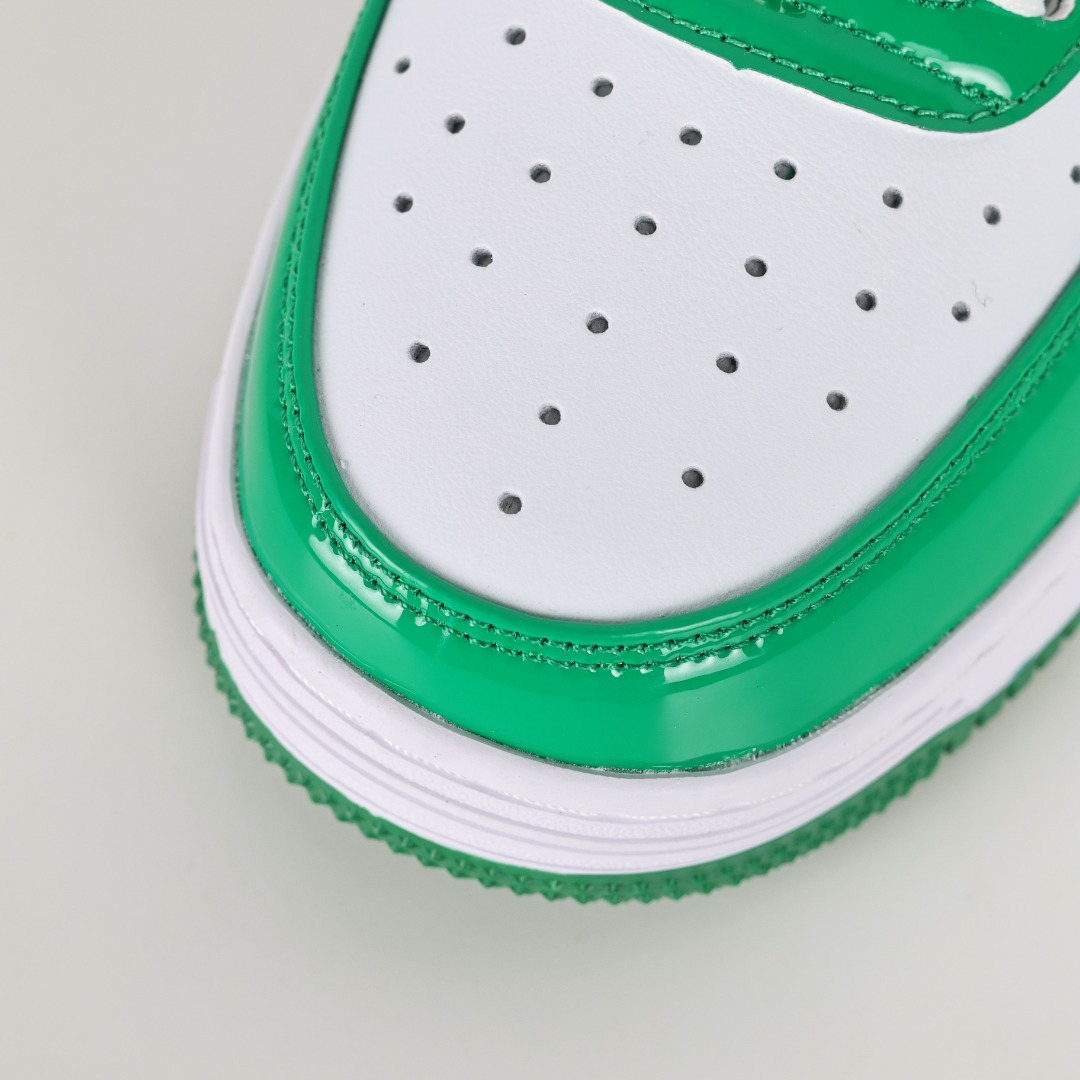 Bape Sta Patent Low Sneakers Green
