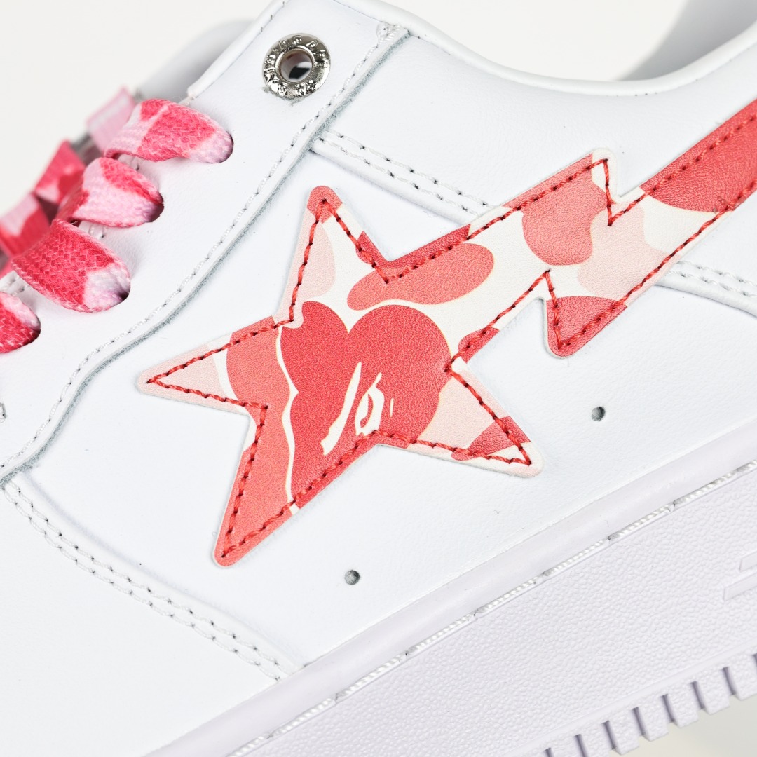 Bape STA Low Sneakers White Pink