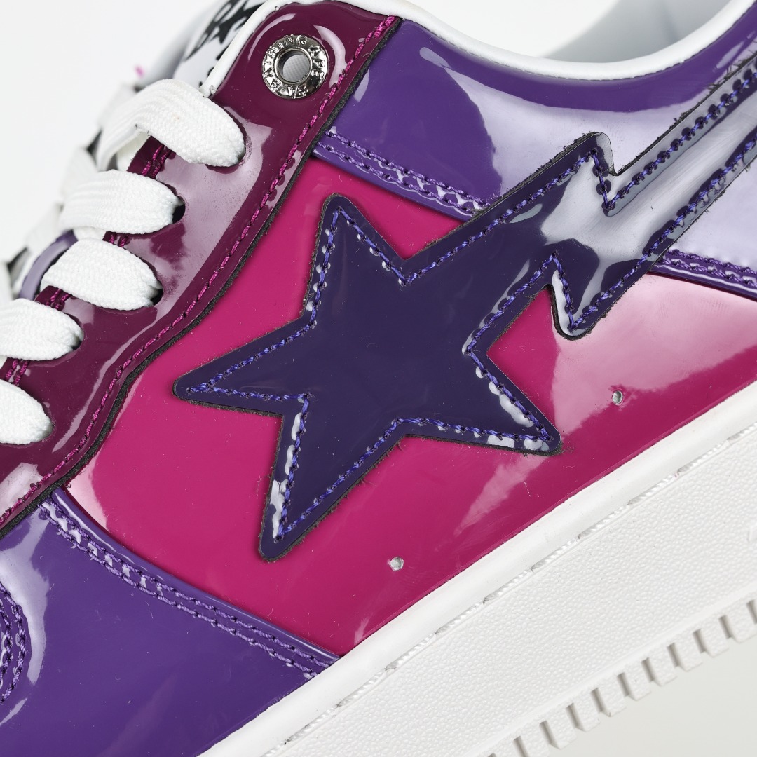 Bape Sta Patent Sneakers Purple