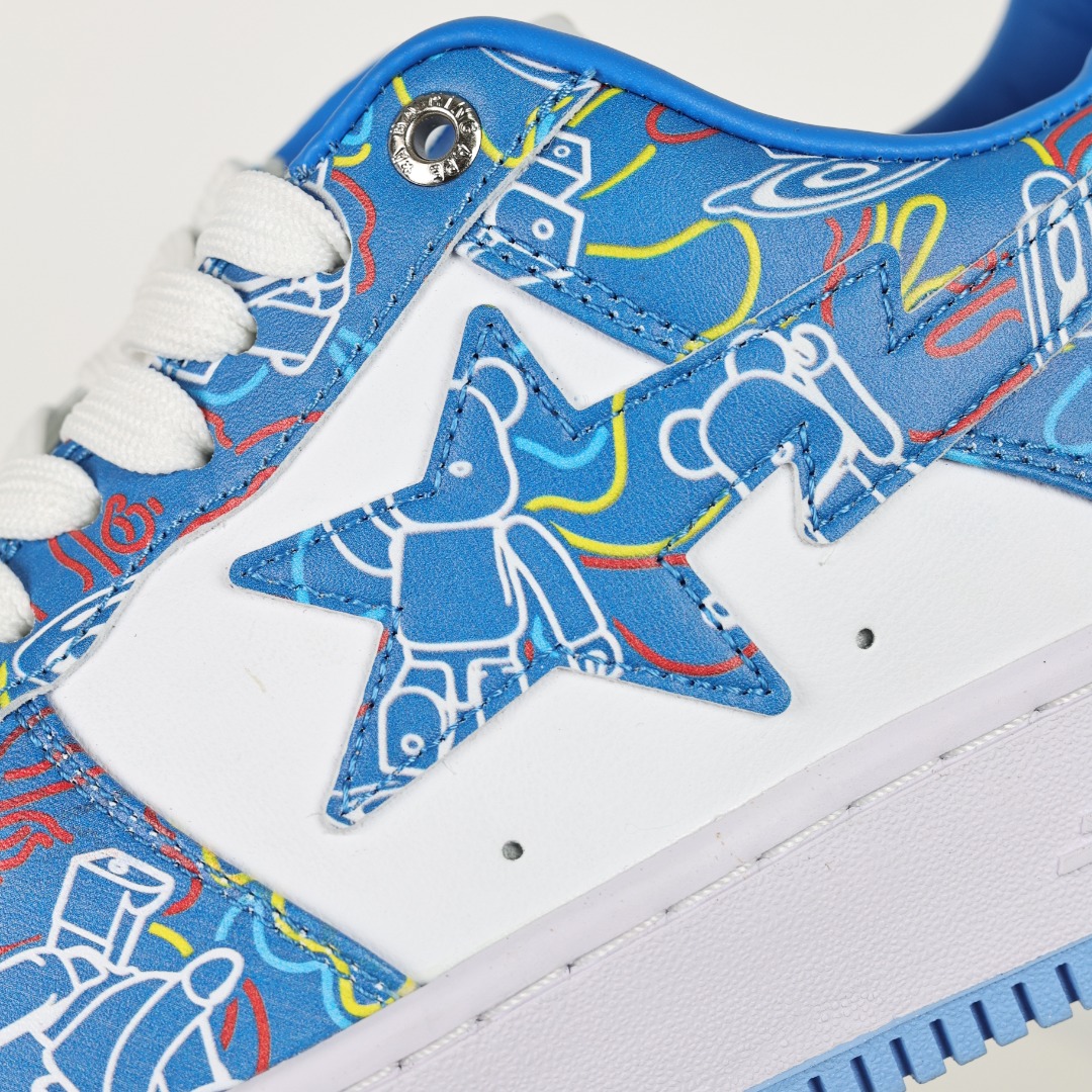 Bape Sta Graphic Sneakers Blue