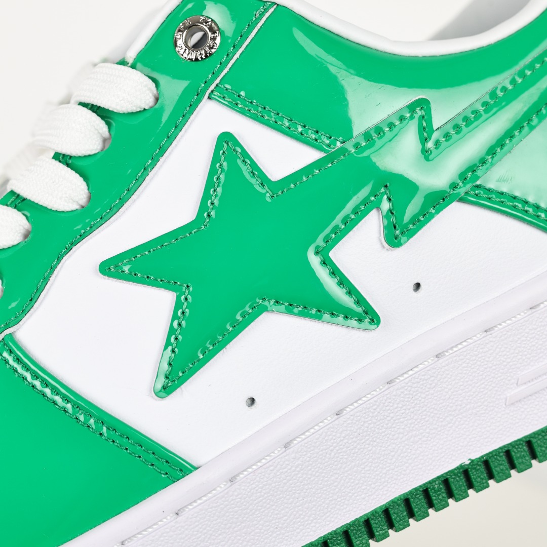 Bape Sta Patent Low Sneakers Green