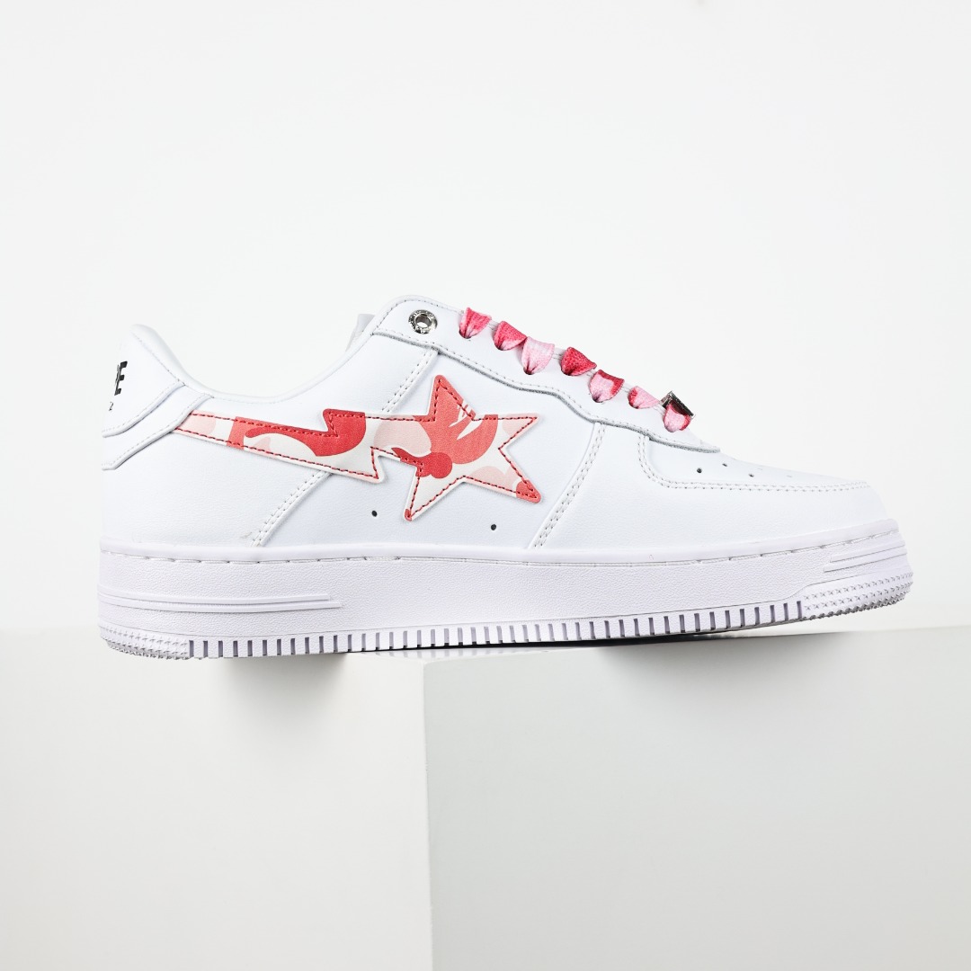 Bape STA Low Sneakers White Pink