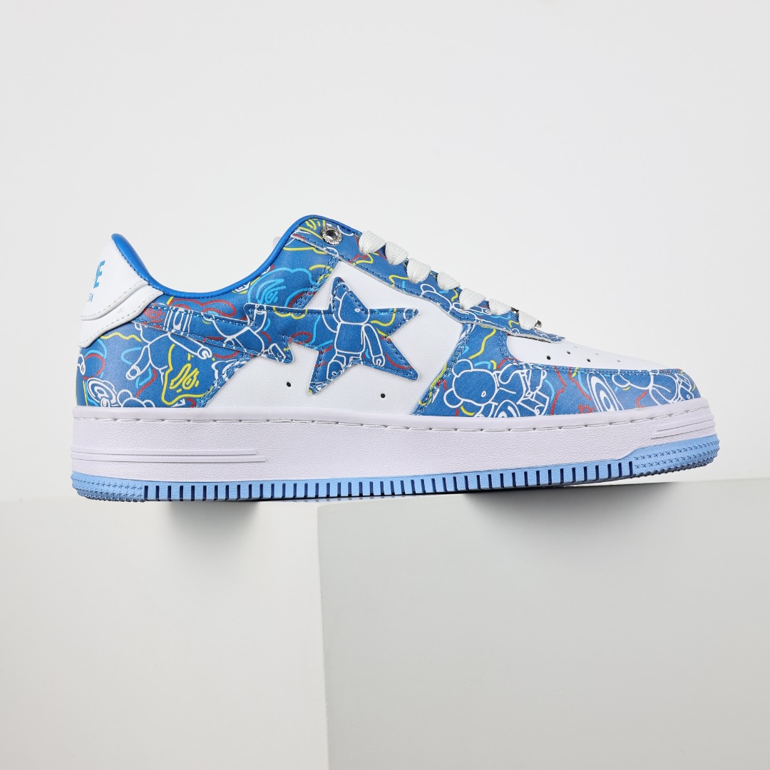 Bape Sta Graphic Sneakers Blue