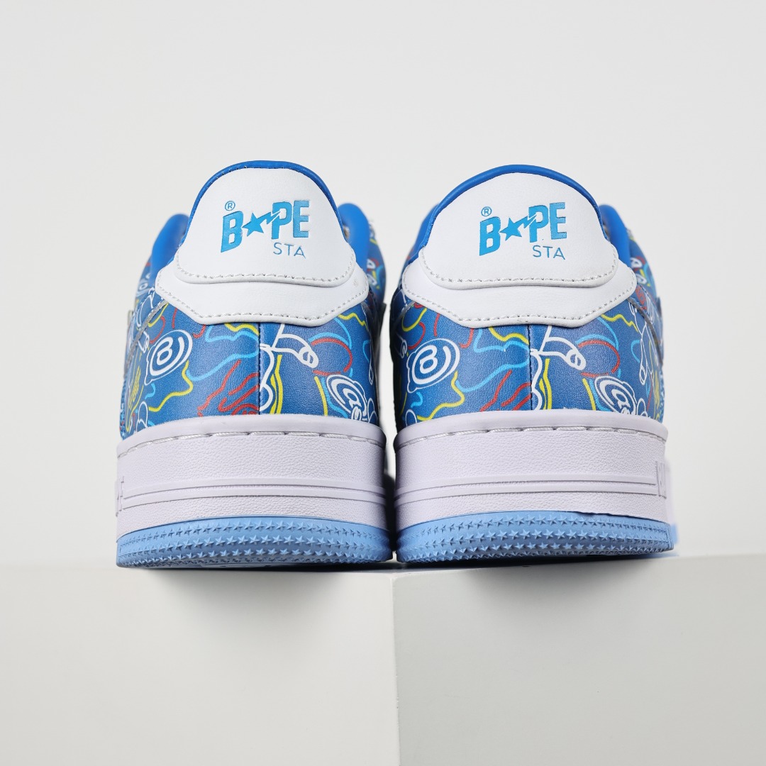 Bape Sta Graphic Sneakers Blue