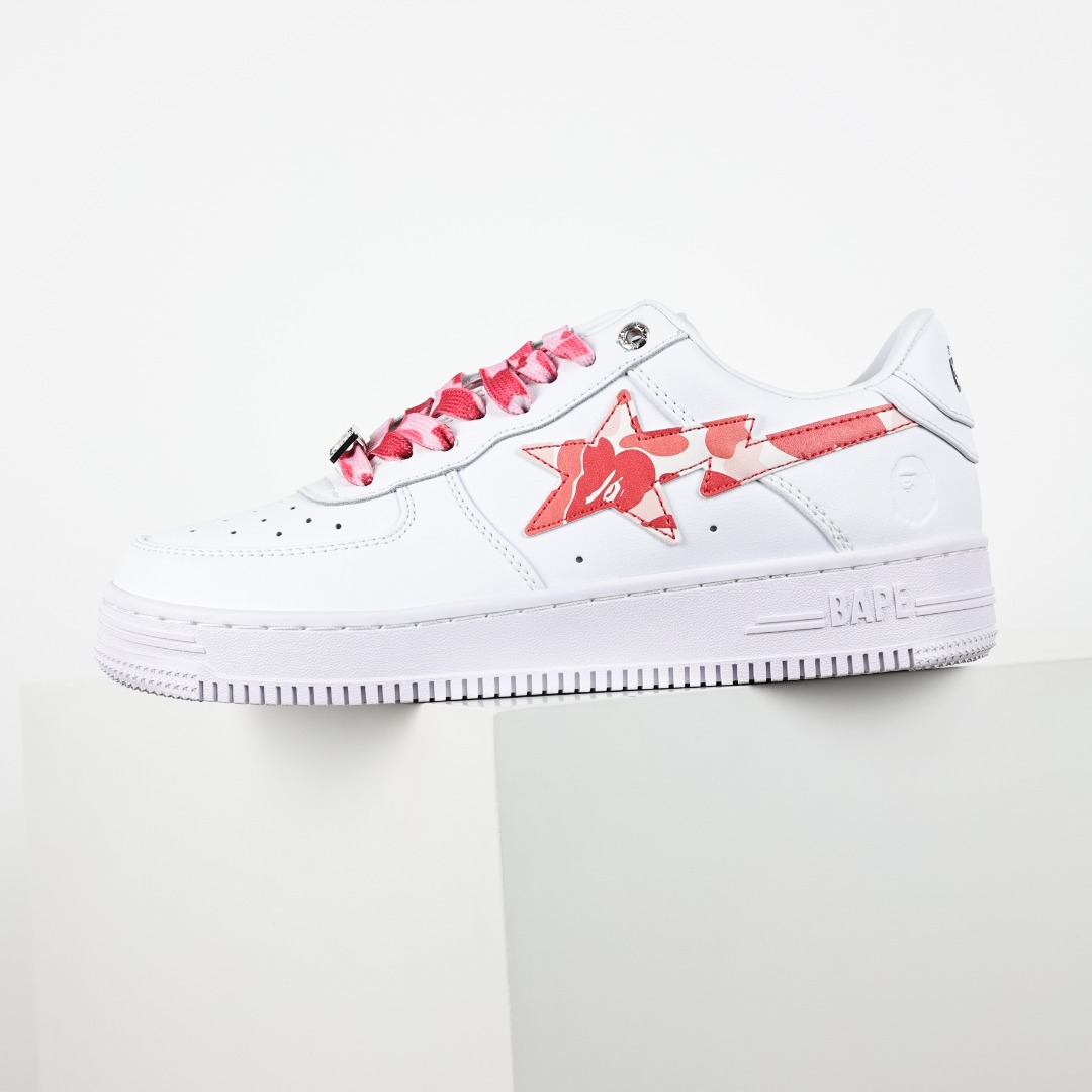 Bape STA Low Sneakers White Pink