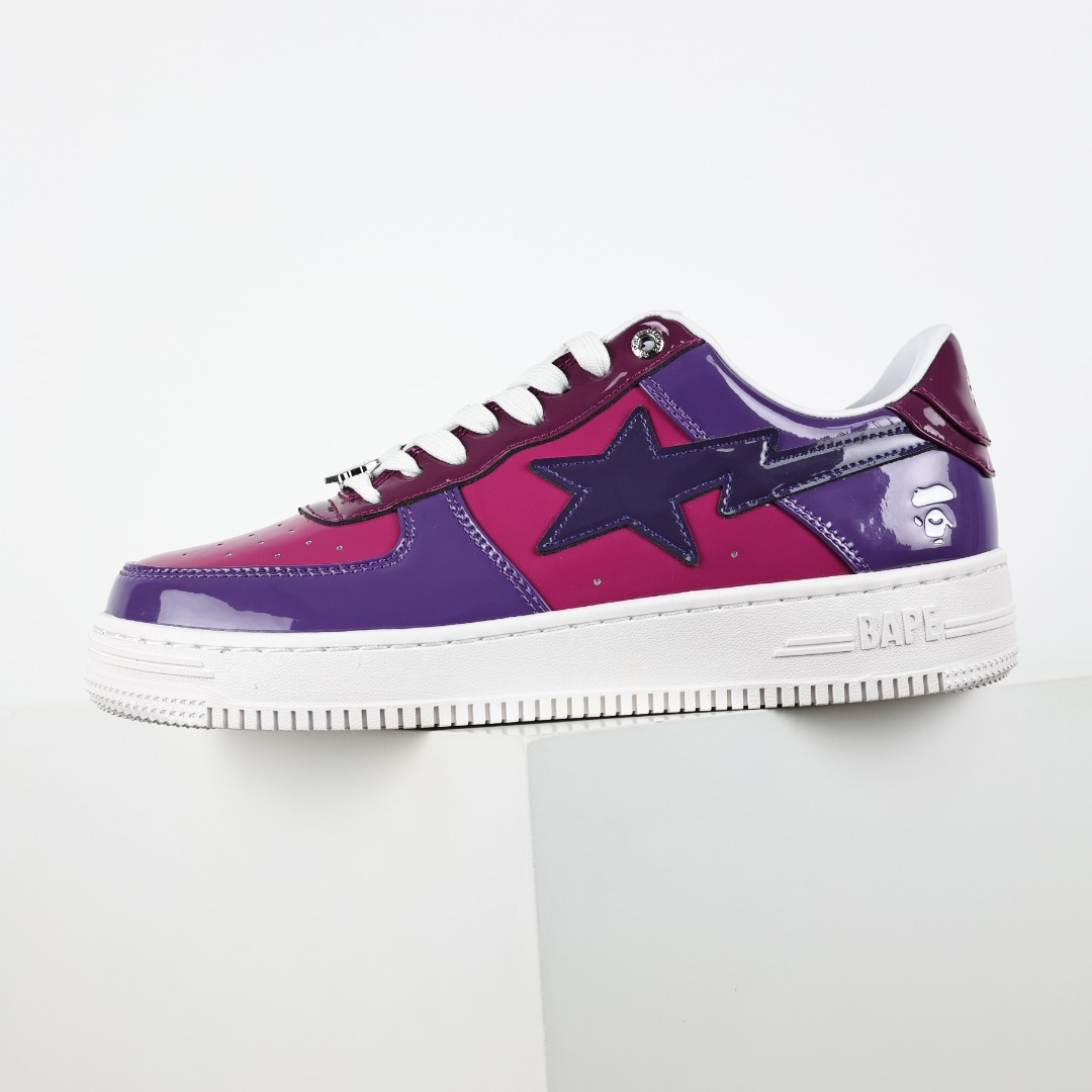 Bape Sta Patent Sneakers Purple