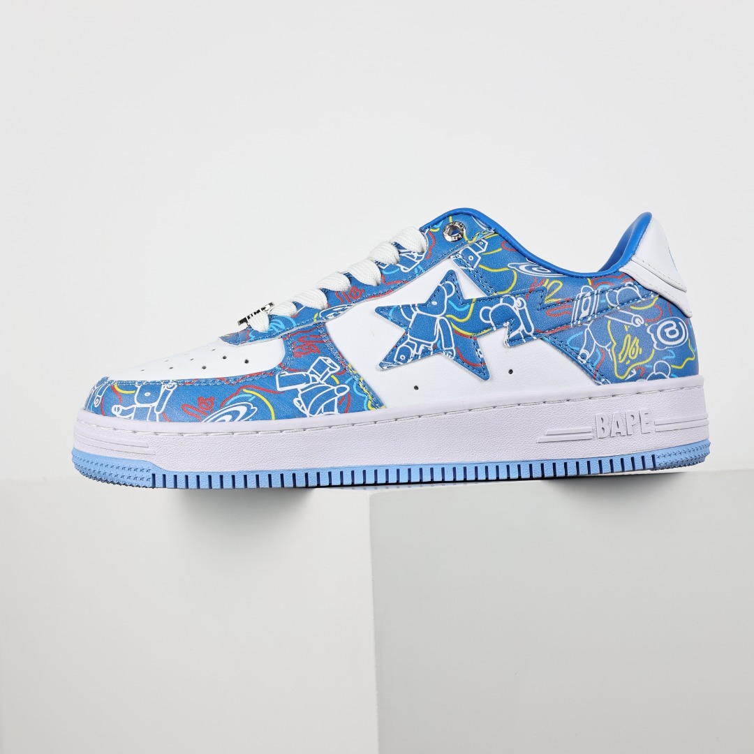 Bape Sta Graphic Sneakers Blue
