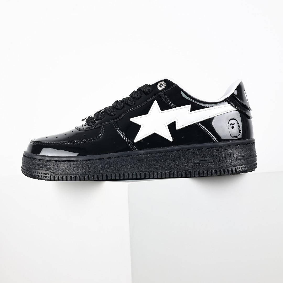 Bape Sta Patent Sneakers Black