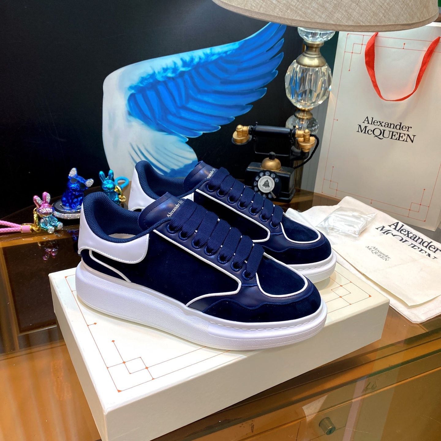 Alexander McQueen Navy Shoes