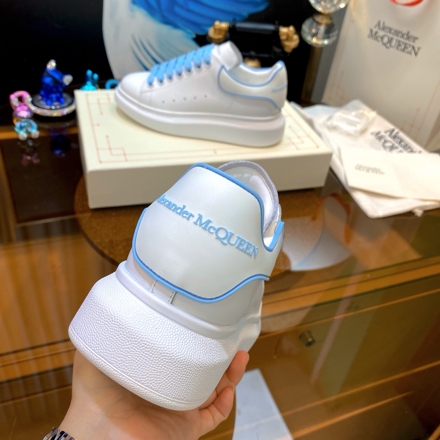 McQueen Sneakers White Blue