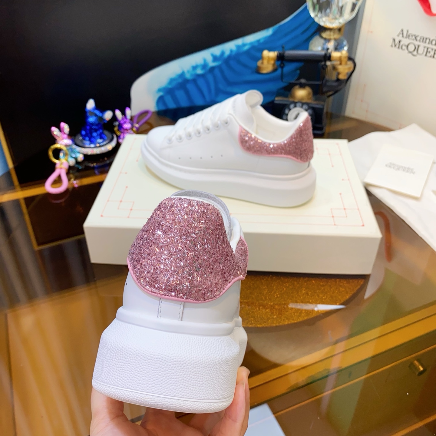 McQueen Sneakers White Pink