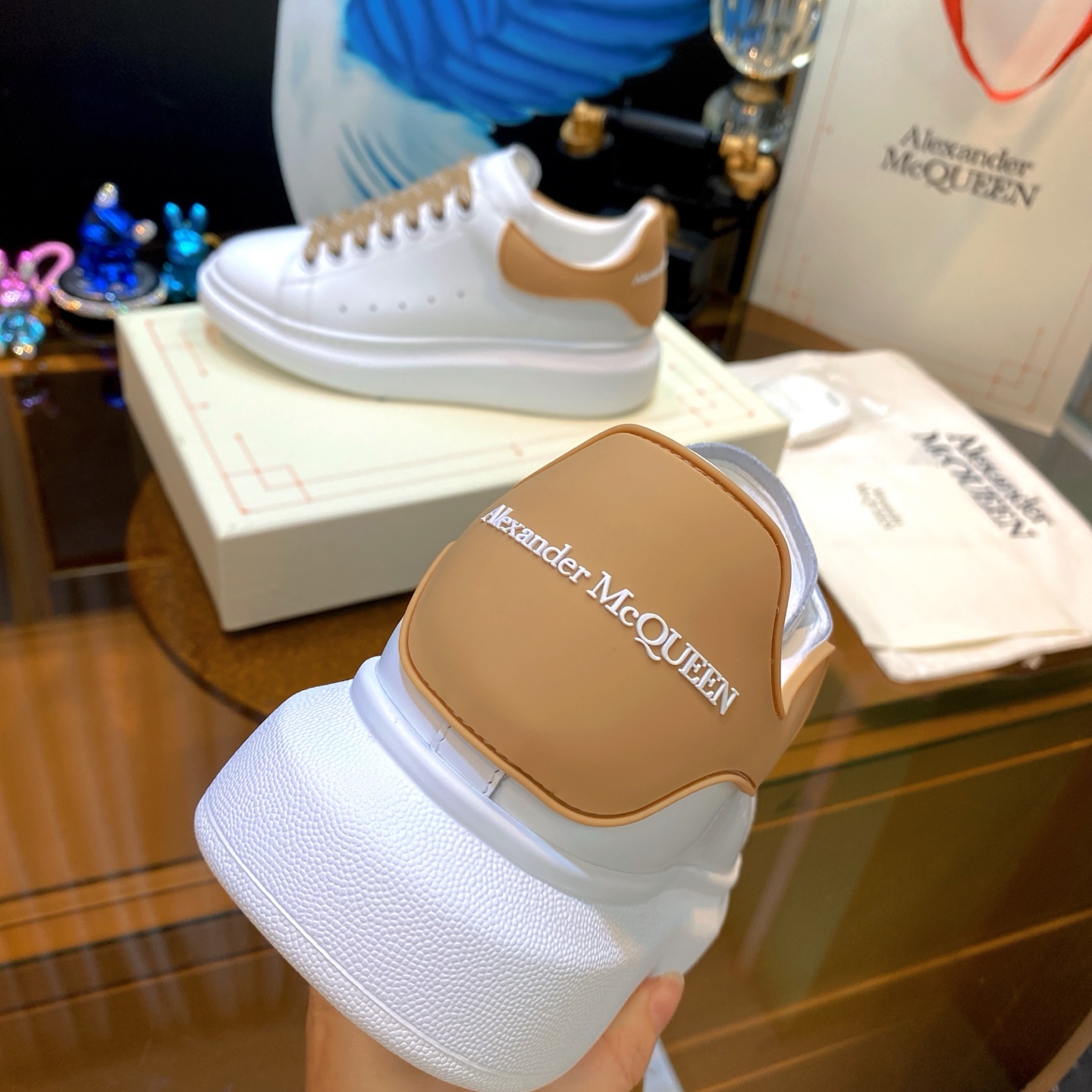 McQueen Sneaker White Tan