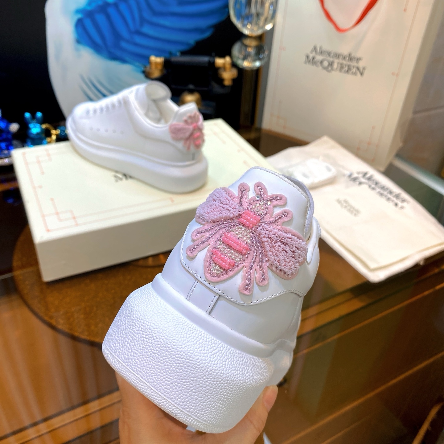 Alexander McQueen Bee White