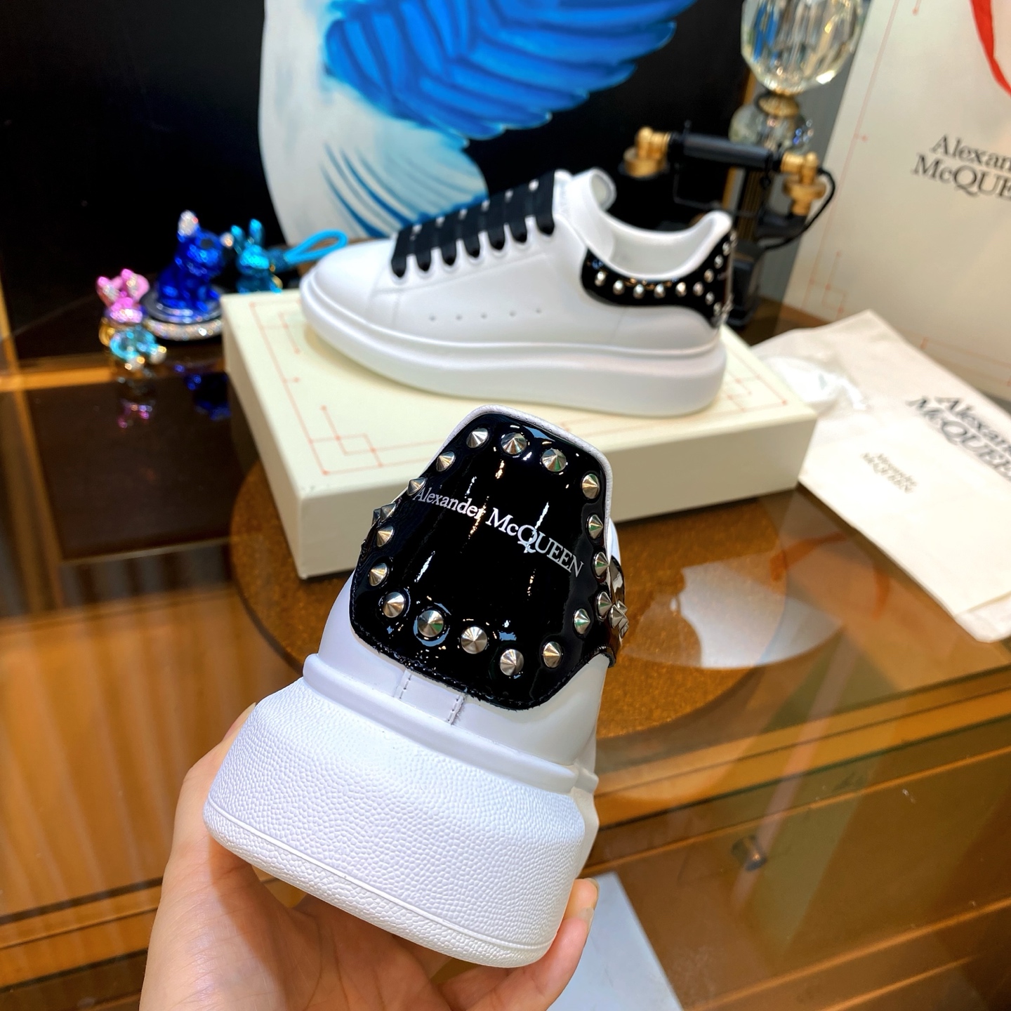 McQueen Stud Sneakers White
