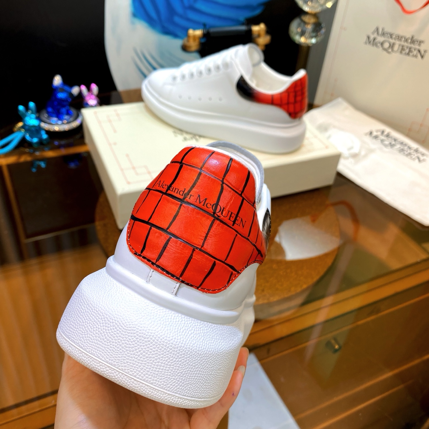McQueen Sneakers White Red