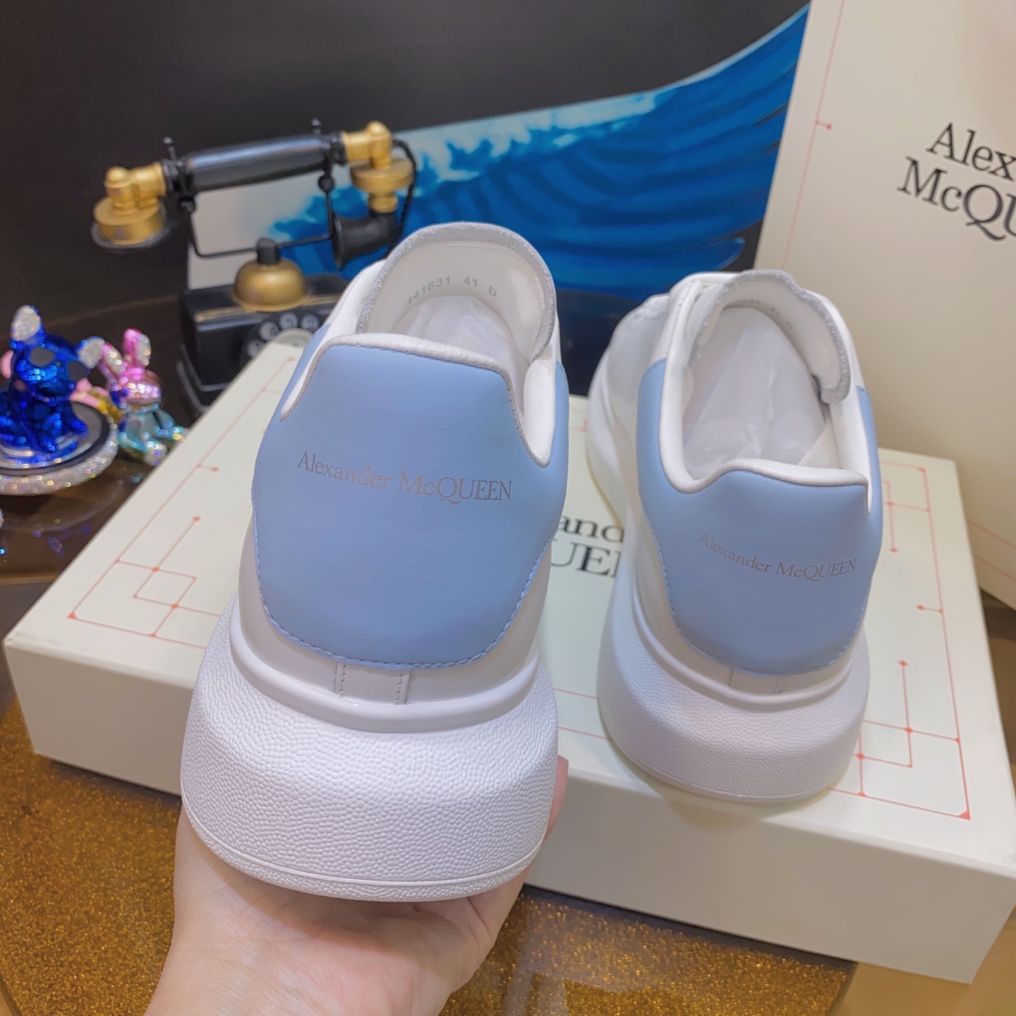 McQueen Sneaker White Blue