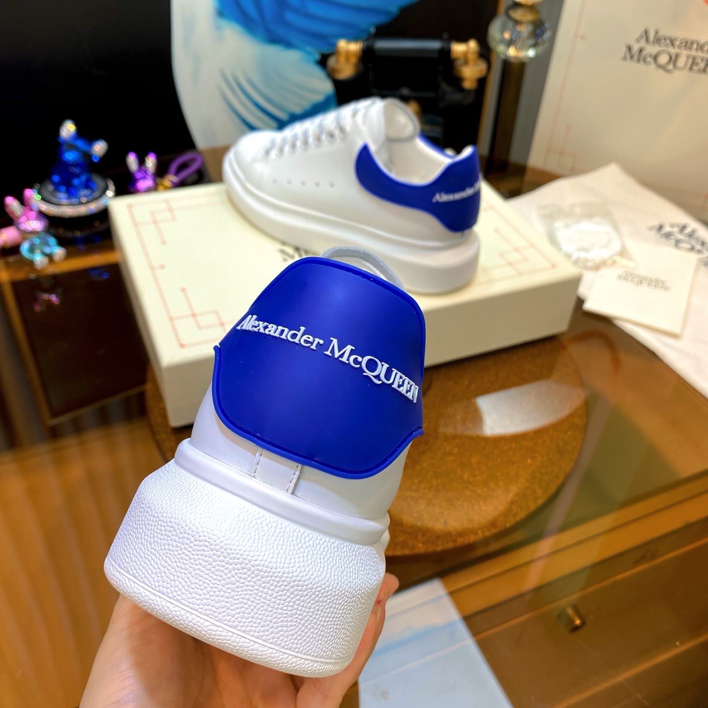 McQueen Low Sneaker White Blue