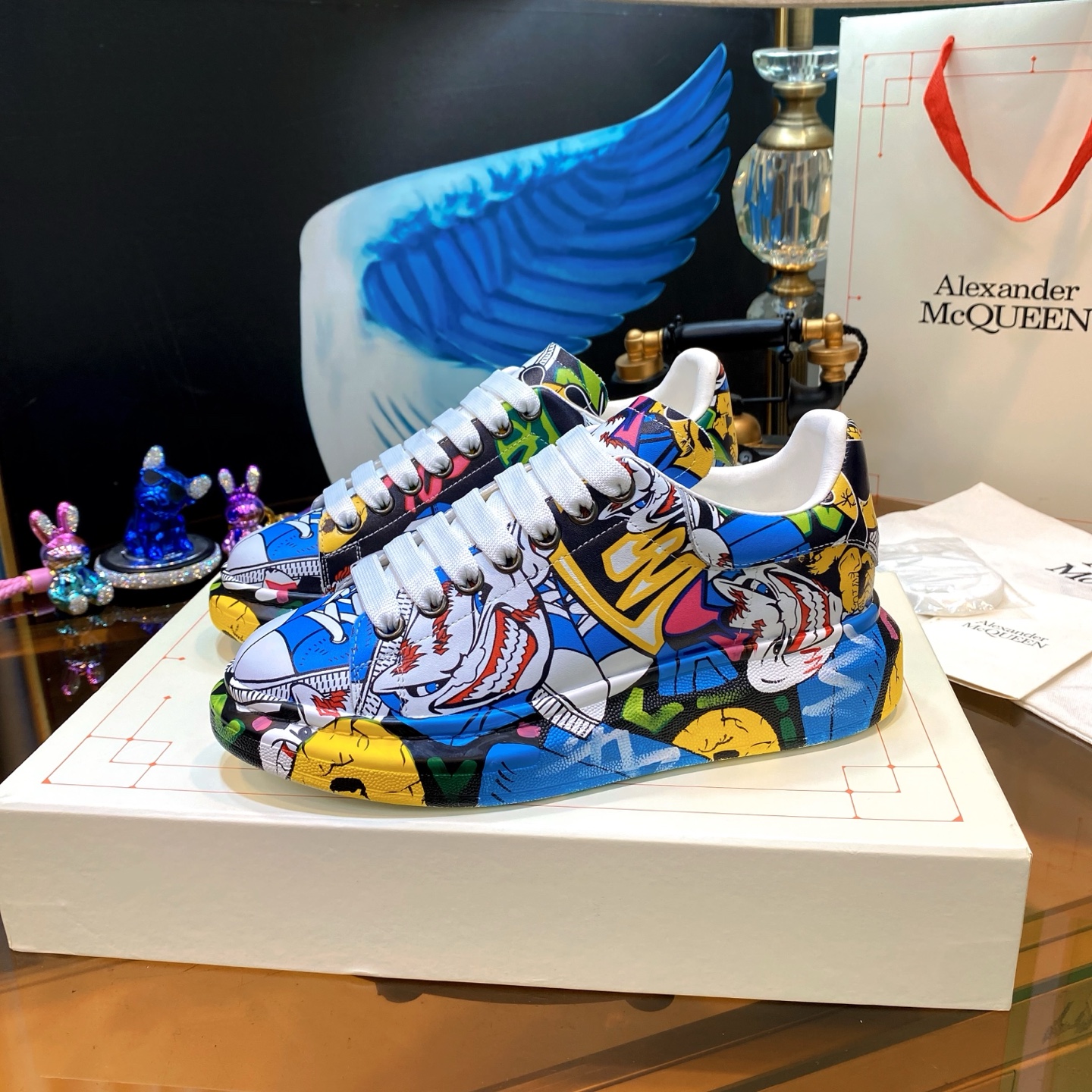 McQueen Graffiti Shoes Multi