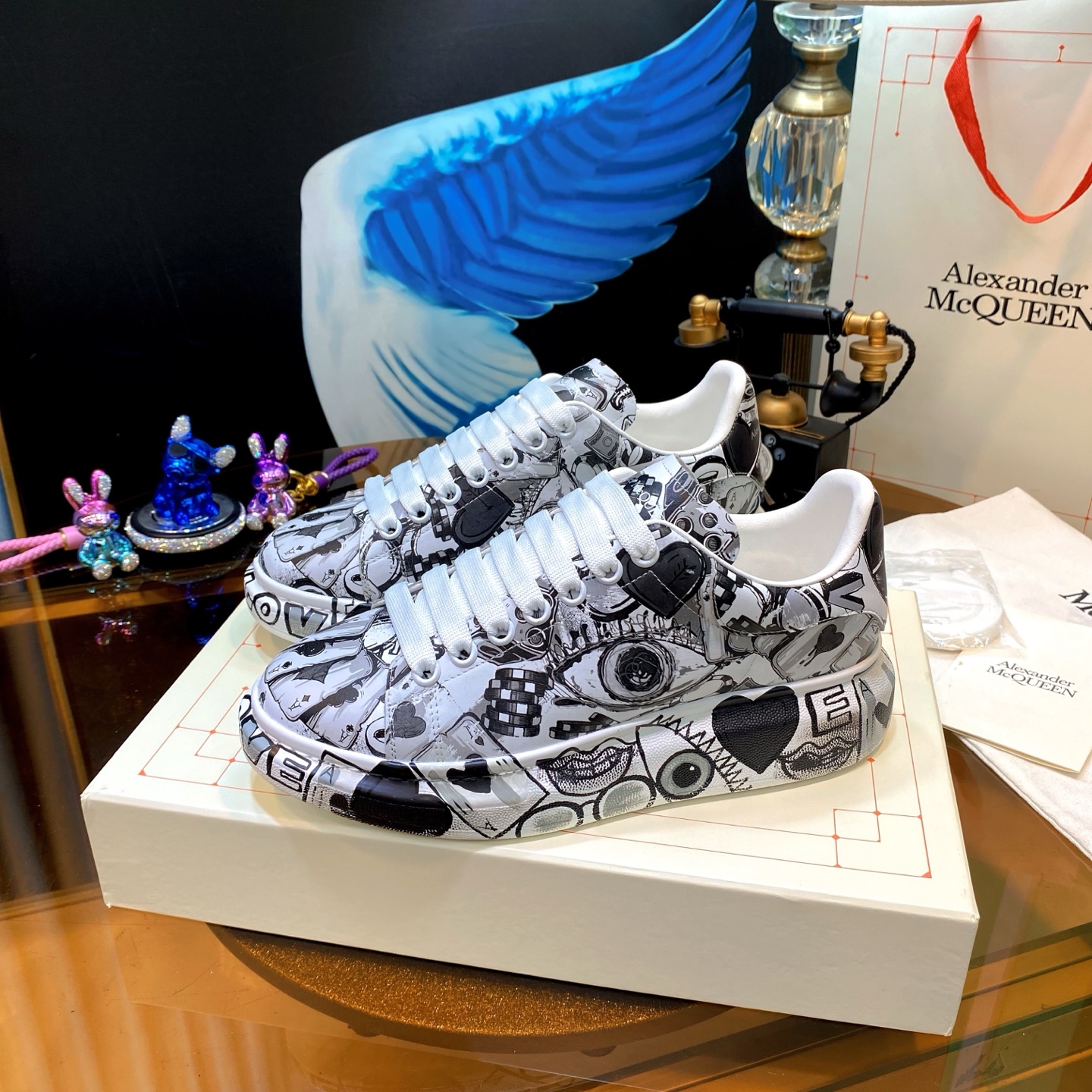 McQueen Art Sneakers B/W