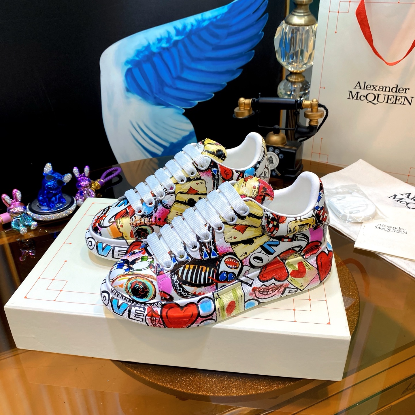 McQueen Graffiti Shoes Multi