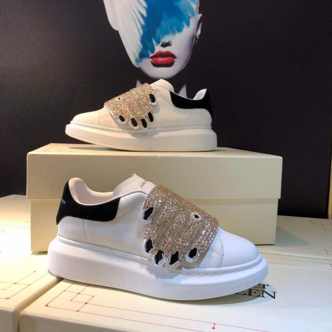 McQueen Crystal Sneakers White