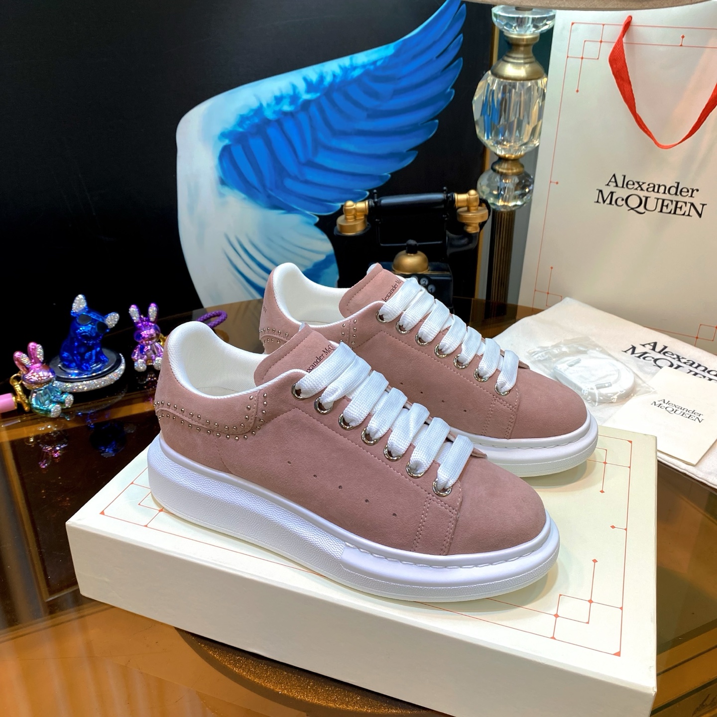 McQueen Stud Sneakers Pink