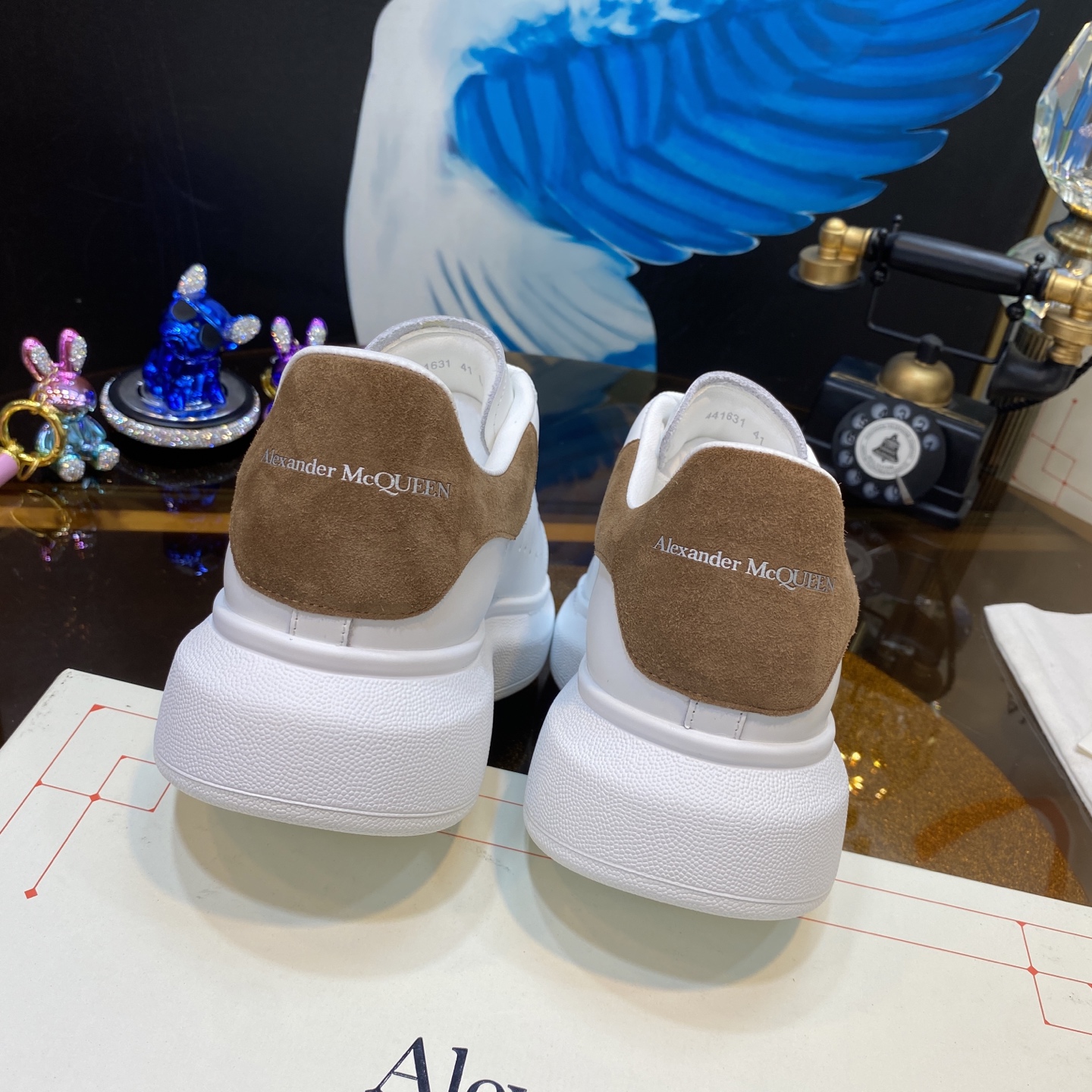 McQueen Sneakers White Brown