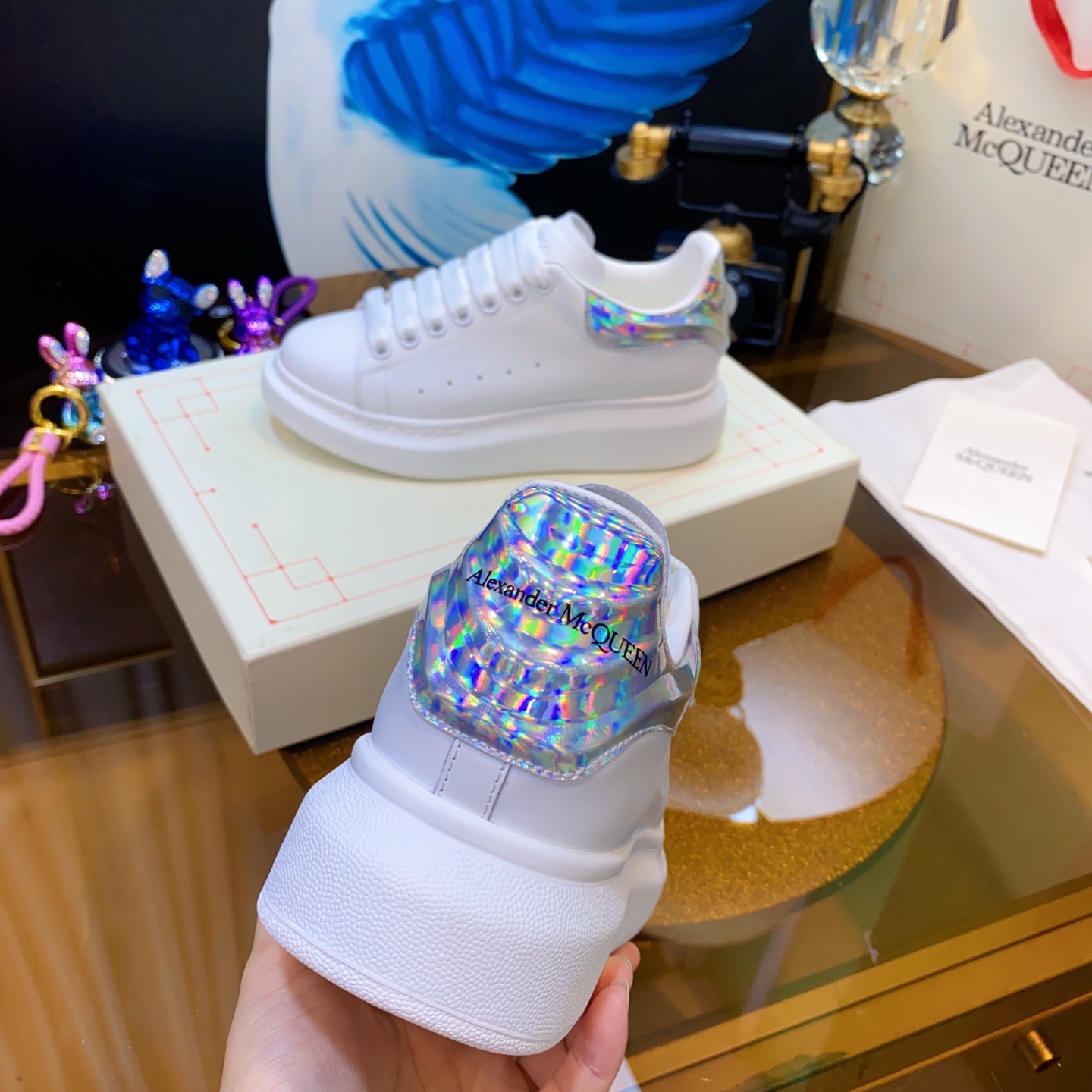 McQueen Holo Sneaker White