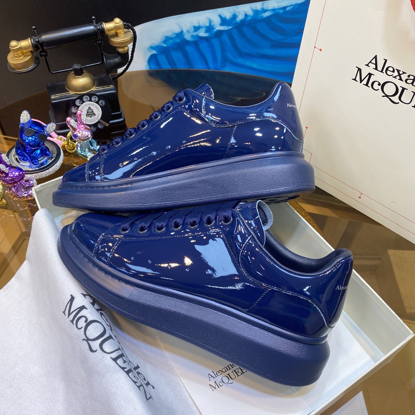 Alexander McQueen Patent Blue