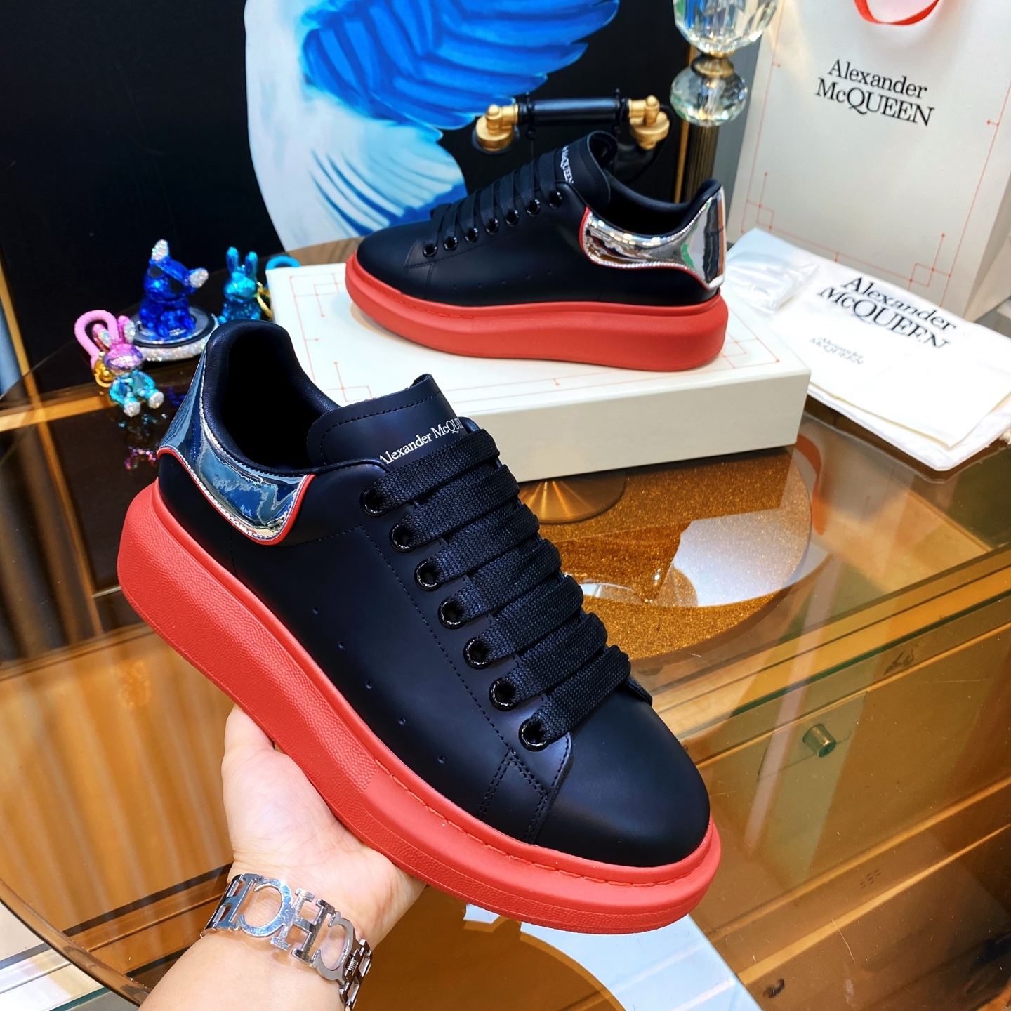 McQueen Sneaker Black Red
