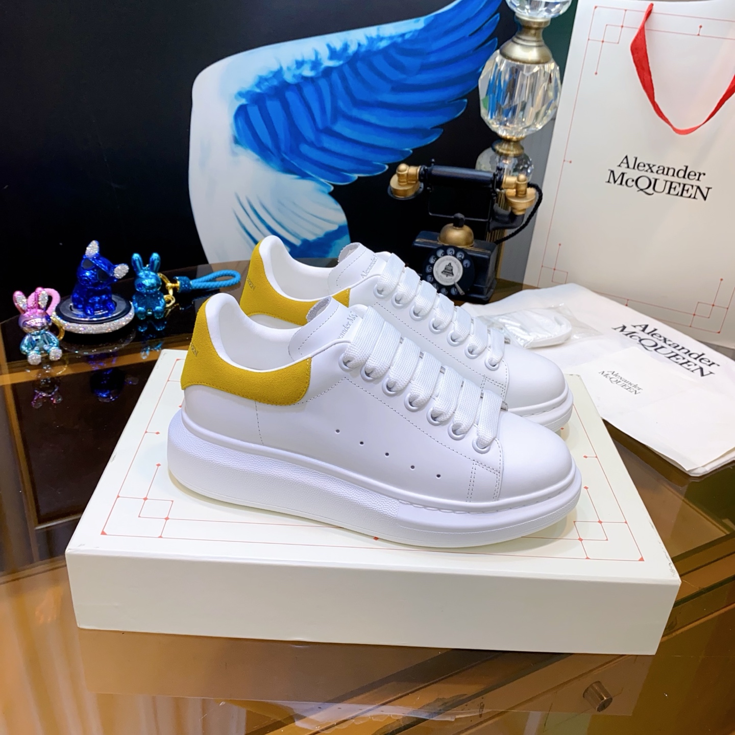 McQueen Oversole White Yellow